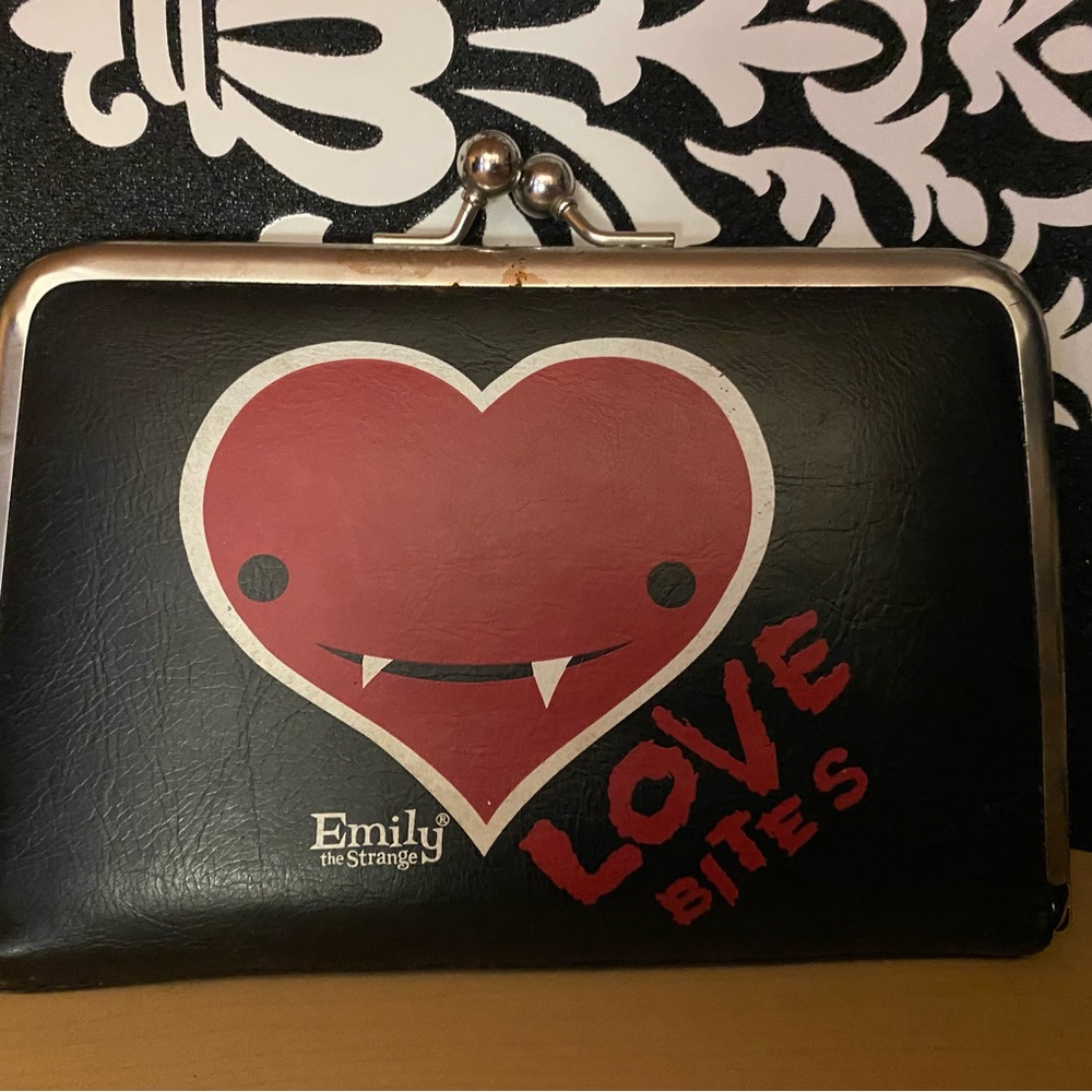 Vintage 90s Emily the Strange clutch/huge wallet